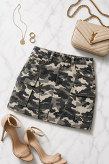 The Camo Denim Shorts
