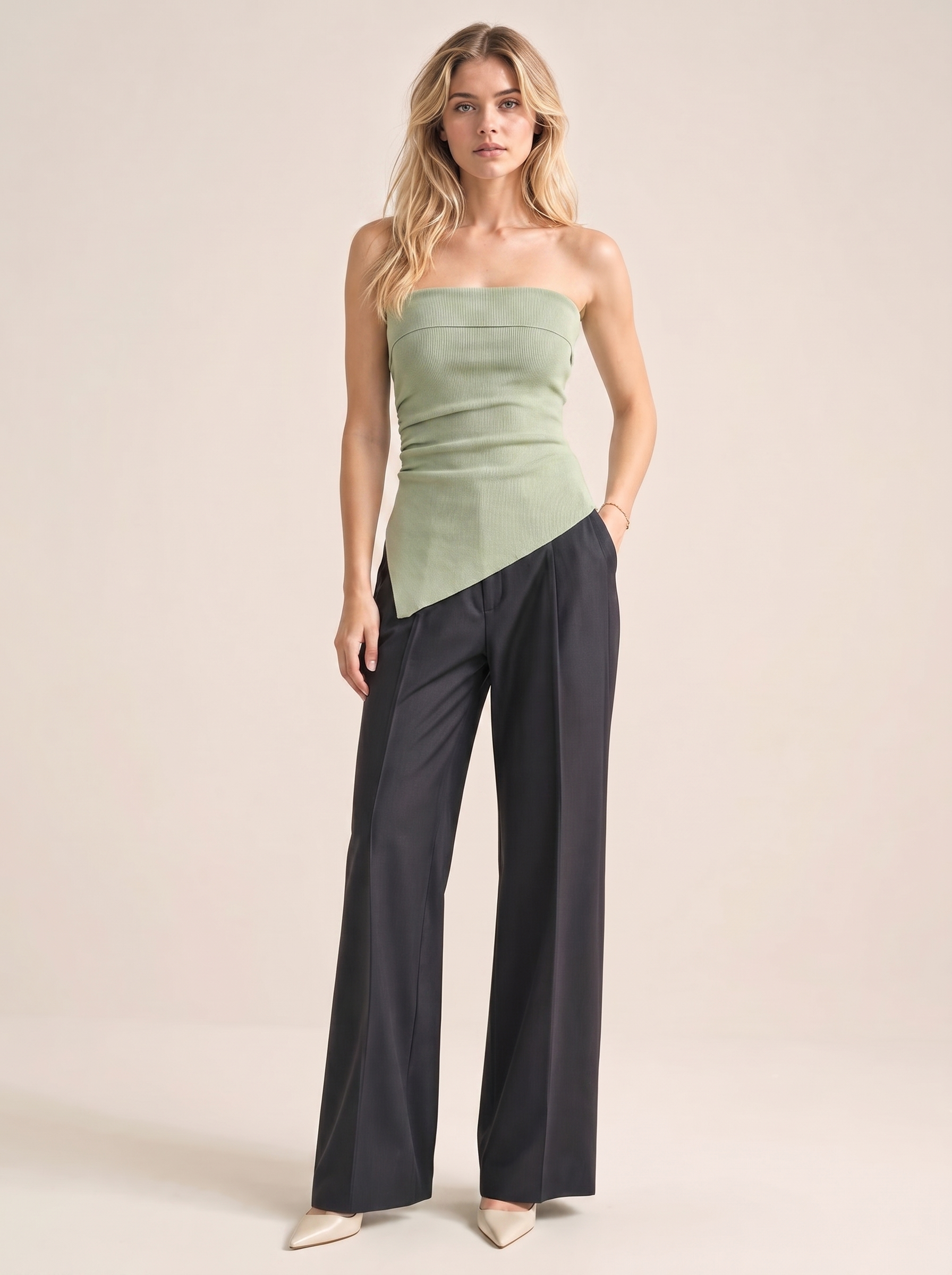 The Palermo Tube Top - 09 color green png